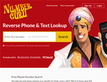 Tablet Screenshot of numberguru.com